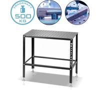 STAHLWERK Table de soudure 500 kg de capacité de charge et plateau de travail 3 mm 91,5 x 46 x 90 cm