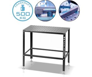 STAHLWERK Table de soudure 500 kg de capacité de charge et plateau de travail 3 mm 91,5 x 46 x 90 cm