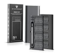 STAHLWERK Tournevis de précision PSS-51 ST | 51 pièces | Outil fin | Kit de mécanique de précision | Tournevis fin | Tournevis fins avec jeu d'embouts en chrome vanadium