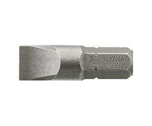 Stahlwille 1157-1169 Embouts tournevis BITS Nr. 1166/1; 1,2 x 6,5 mm; Außensechskant C 6,3; Länge 25 mm Quantité:1