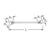Stahlwille 29 rticulée double FLEXI 24 x 27 mm 43012427 rticulée)