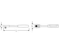 Stahlwille Cliquet réversible 1/2″ extra-long