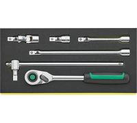 Stahlwille TCS 1/2 POUCE-512/6 QR - Jeu de clés à douille - 6 pièces - Noir - Vert - Argent - 175 mm - 350 mm - 35 mm