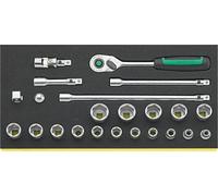 Stahlwille TCS 3/8 ZOLL 456/16/7 QR Jeu de clés à douille 96830370