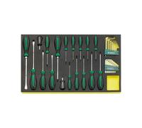 Stahlwille - Tcs 4622/4650+10760+10766 Jeu De Tournevis Drall+ En Plateau Tcs 36 Pcs.