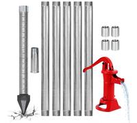Stainless Filter, Kit Puits de Sable avec Pompe à Main RedPump | Adapté aux puits peu profonds, Crépine de 1 m à maille 60, 5 tubes en acier galvanisé, Pointe moulée pour pénétrer le sol