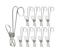 Stainless Steel Clips - 10PCS Windproof Clothespins | Strong Grip Multi-