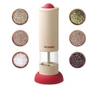 Stainless Steel Electric Pepper Grinder, Barbecue Seasoning Gadget, Coarseness Adjustable Salt and Pepper Mill, 14 cm Grinder For Home Kitchen Use And Cooking