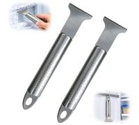 Stainless Steel Freezer Ice Scraper, Refrigerator Defrost Shovel，2PCS | Kitchen Cleaning Tool,Portable Defrosting Shovel,Easy To Clean,Multi-Purpose Kitchen Cleaning Scraper for Ice Remover, Frost
