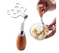 Stainless Steel Garlic Press & Potato Masher - Kitchen Food Tool, Vegetable Masher Processor For Soft Fruits, Meals & Purees