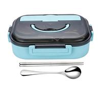 Stainless Steel Lunch - Container 1000 ml Divided Leakproof Portable Use | Stainless Snack Container With Cutlery Set Commuting, School, Camping, Picnic, Hiking, Travel