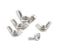 Stainless Steel Metric Wing Nuts | Silver M3-M12 for Industrial & Musical Instruments(M8 10pcs)