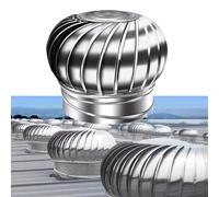 Stainless Steel Rotating Roofing Flue Exhaust for Outdoor Houses Attic | Roof Turbine Ventilator Vents Cap(160MM/6.2IN)