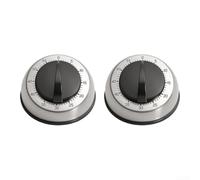 Stainless Steel Wind-Up Timer 2-Pack No pour battery Needed Stainless