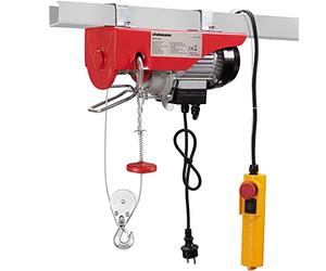 Stakmann Palan électrique Treuil Monte-charge Fils Treuil Palans électriques Levage Charge 220 V Surcharge Ascenseur Avec Télécommande (400kg/800kg)