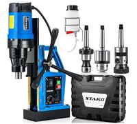 STAKO SCY-2800RE Perceuse magnétique Ø 80 mm, 2050 W, avec coffret, force magnétique 17000N, perceuse à noyau portable pour le travail des métaux avec Weldon 19 mm et mandrin 3-16 mm et