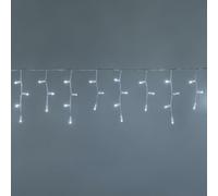 Stalactite LED Xmas King 3,2 x 0,4 m, 56 SUPER LED, raccordable, connecteur PROFI à 2 broches, pour l'extérieur, stalactites blanc froid