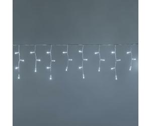 Stalactite LED Xmas King 3,2 x 0,4 m, 56 SUPER LED, raccordable, connecteur PROFI à 2 broches, pour l'extérieur, stalactites blanc froid