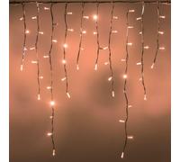 Stalactites LED Xmas King 3 x 1 m, 180 LED MAXI, connectables, PROFI 2 broches, 230 V, pour l'extérieur, stalactites blanc chaud, sans bloc d'alimentation