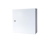 Stalflex STALFLEX Coffret mural métallique universel 300x300x100 mm, blanc | Boîtier sécurisé avec serrure et plaque de montage E-MB-TPR3-MP-W