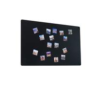 STALFORM Léger Metal Tableau Magnétique Mural Noir 66x42 cm, Plaque Aimanté, Acier Inoxydable, Cuisine, Bureau, Chambre D'enfant, pour Lettres Magnétiques, Chiffres, Notes, Photos