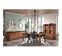 Séjour Complet Effet Bois Manguier Foncé et Noir - STALONE - ALTOBUY Marron G