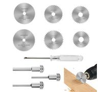 Stalora 10pcs Mini Disques de Scie Circulaire pour Dremel, 3pcs Clous + Tournevis, HSS, Accessoires Bois Métal Coupe Perceuse Multifonction Scie à Onglet Rechange Électrique Verre et Béton