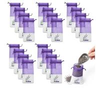 Stalora 20 Pièces Sachet Lavande Vide, Sac Tissu Coton et Organza avec Cordon de Serrage, Sachets Parfumés Réutilisables pour Lavande Séchée, Herbes, Épices, Armoires, Tiroirs, Voitures et Cadeaux