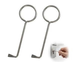 Stalora Lot de 2 crocheteurs professionnels arbe universelle pour portes de chambre - Outil d'ouverture de porte de qualité supérieure en acier inoxydable - Kit de crochetage pour serrurier