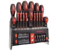 Stalwart - Ensemble de tournevis magnétiques 39 pièces, kit avec embouts, tourne-écrou électrique et support mural, tournevis cruciformes, Torx et à tête plate, ensemble d'outils pour homme