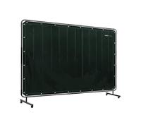 Stamos Welding Group Rideau De Soudure Bâche Ignifugée Écran Protection Soudage Accessoire SWS02N (Vinyle 0,4 mm, Coutures Résistant À La Chaleur, 239 x 196 cm, Conforme EN ISO 25980, Cadre Acier)