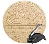 Stamp By Me - Tampon Gaufrage Personnalisé | Embosseur & Pince à Gaufrer Personnalisée | Tampon Personnalisé pour Papier, Livres et Bibliothèque | Ex Libris Floral, Auto-Encreur | Custom Embosseuse