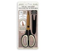 Stamperia - Ciseaux double tranchant en titane pour scrapbooking, albums, fabrication de cartes, bullet journals et plus, revêtement anti-adhésif pour cardstock, tissu et ruban, poignées confortables