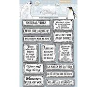 Stamperia Timbre Haute Déf. en caoutch. 14x18 cm-Citations, Multi-Colored
