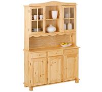 STAN - Buffet Vaisselier 5 Portes 3 Tiroirs Bois Massif