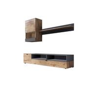 Stan - ensemble de meubles tv - 175 cm - style industriel Couleur - Bois / Gris