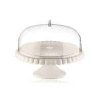 Stand À Gâteau Tiffany Blanc Lait Avec Cloche 30cm