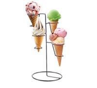Stand à la crème glacée - Rack d'affichage à cône de cupcake, porte-dessert français | Organisateur de service pour restaurants, buffets, mariages, anniversaires, douches pour bébés, tables de restaur