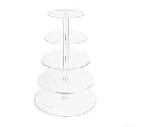 Stand Cupcake Transparent 4mm pour 50 Gâteaux(3) | Acrylique 4mm épais, design 3 niveaux, capacité 50 cupcakes, idéal mariages anniversaires