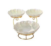 Stand de gâteau Un luxueux présentoir à gâteaux plusieurs niveaux, parfait for présenter des collations et pâtisseries Support de dessert(Moyen)