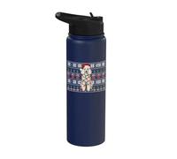 Standard Poodle Christmas Santa Hat Dog Ugly Sweater Stainless Steel Insulated Water Bottle