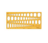STANDARDGRAPH Trace ellipses 4 angles 20°/30°/40°/50° Orange Transparent