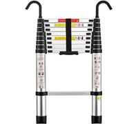 STANEW Échelle Télescopique 2,6 M en Aluminium Bricolage Pliable, Accoudoir Amovible, Extensible Unique Droite Multi-Fonction Ladder