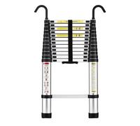 STANEW Échelle Télescopique 3,8m En Aluminium Bricolage Pliable, Charge Maximale 150kg