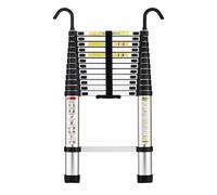 STANEW Échelle Télescopique 3,8M en Aluminium Bricolage Pliable, Charge Maximale 150kg