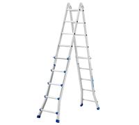 STANEW Échelle télescopique en aluminium 5,1 M, escabeau pliable articulé 5x5 marches