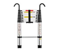 STANEW Échelle télescopique pliante DIY de 2,6 m en aluminium, charge max. 150 kg