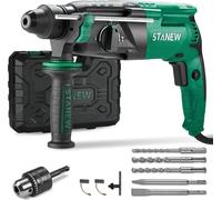 STANEW Marteau perforateur 950 W SDS Plus, 0-1150 t/min/5100 BPM, Perceuse 4 fonctions & débrayage de sécurité, Marteau perforateur filaire à vitesse variable, béton, acier, bois