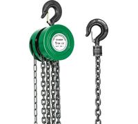 STANEW Palan manuel à chaîne avec crochet pour charges lourdes 6,0m de hauteur de levage Vert Double chaîne de charge G80 Crochet de levage avec sécurité (1 tonne 6,0m)