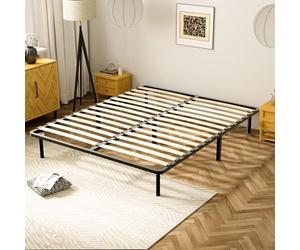 Stanew Sommier 160x200cm - Hauteur de 29 cm - Sommier à Lattes pour Adulte - 2x14 Lattes -9 Pieds Inclus - Lit 160 x 200 avec Sommier